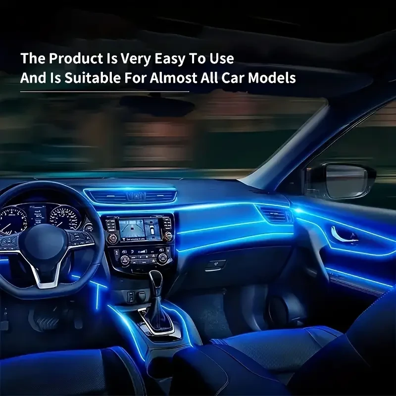 Car Interior LED Neon Strip – 5M Flexible Ambient Light