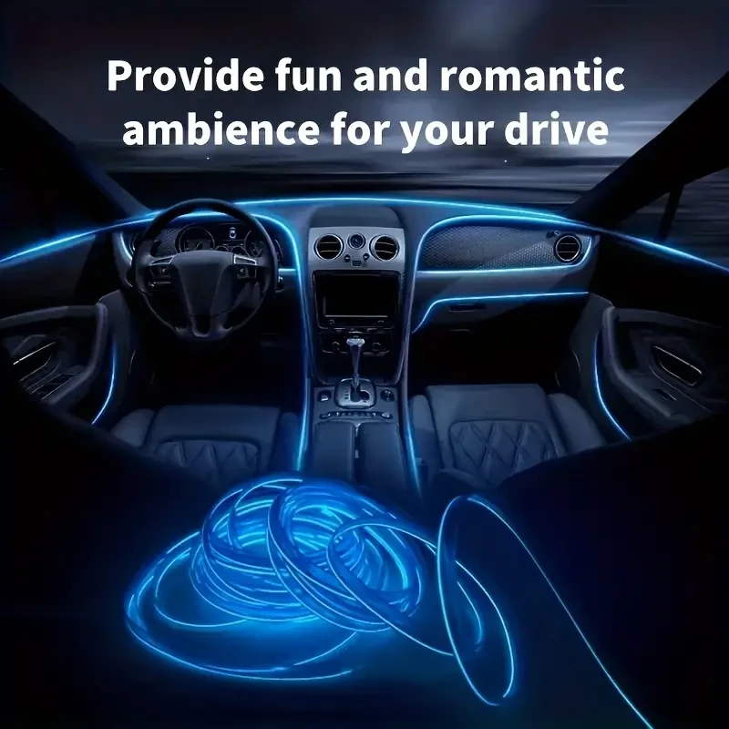 Car Interior LED Neon Strip – 5M Flexible Ambient Light