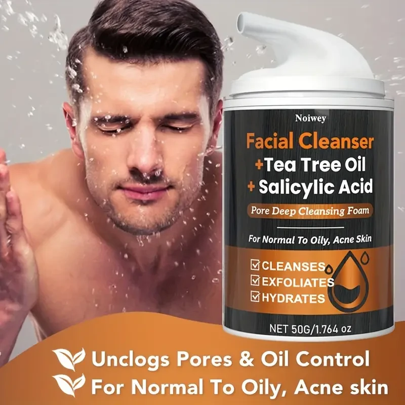 50g Salicylic Acid Facial Cleanser – Tea Tree Oil & Turmeric