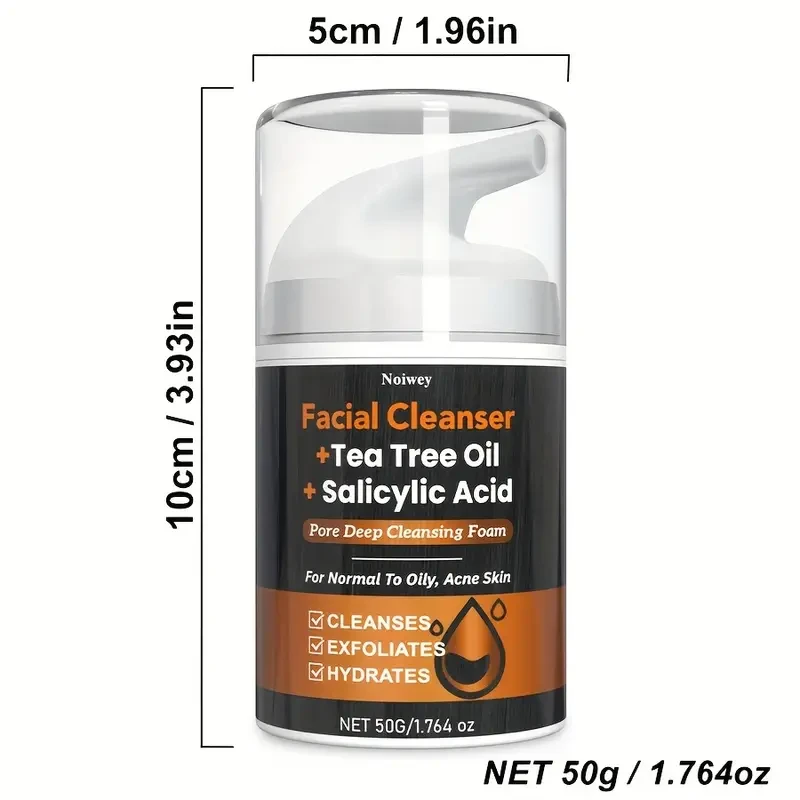 50g Salicylic Acid Facial Cleanser – Tea Tree Oil & Turmeric