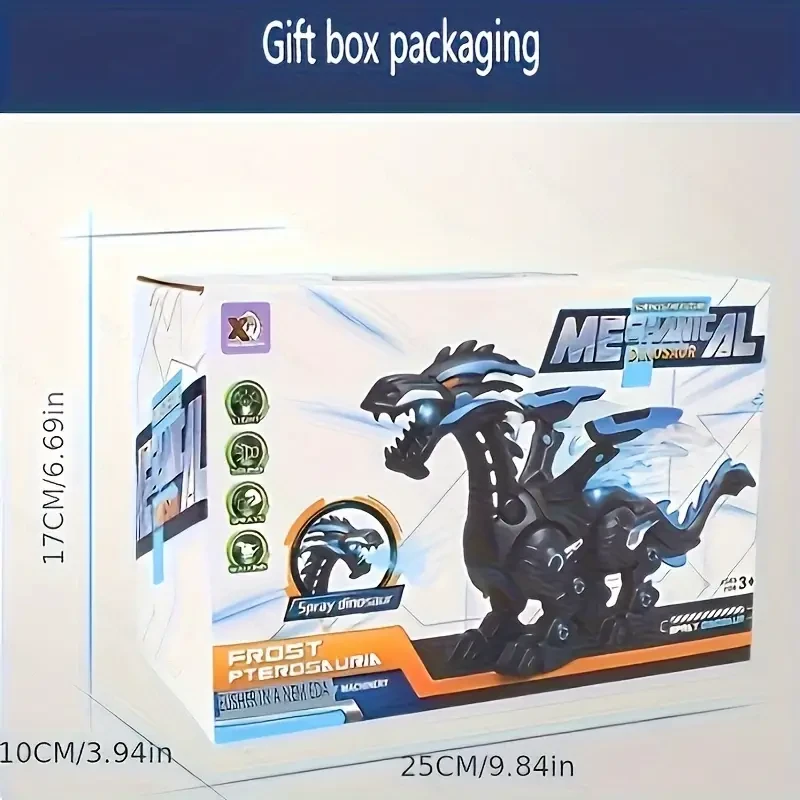 Walking Spray Dinosaur with Sound & Light Show – Assembly Dragon Toy