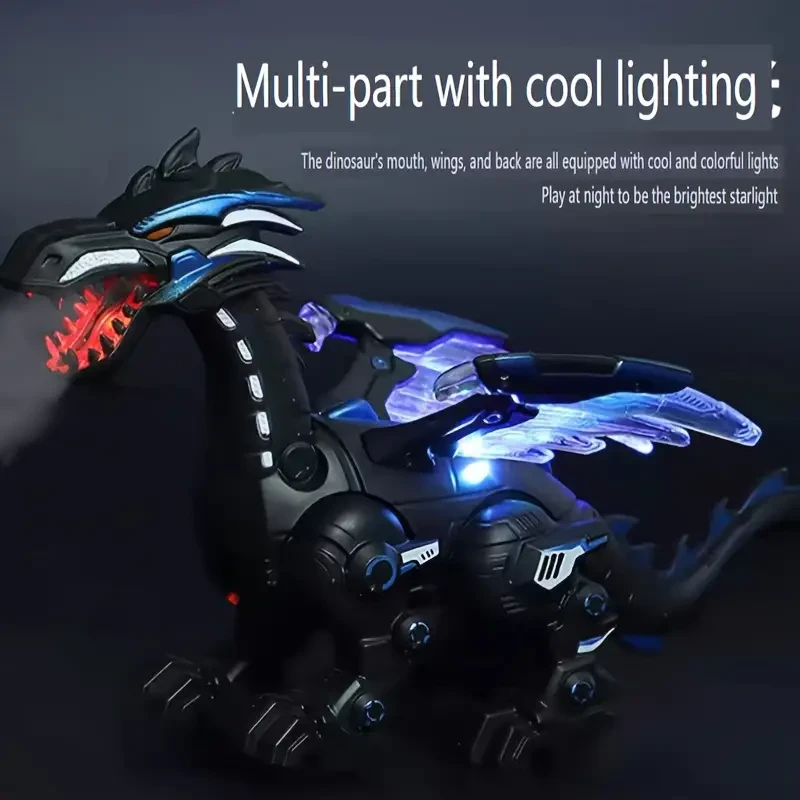 Walking Spray Dinosaur with Sound & Light Show – Assembly Dragon Toy