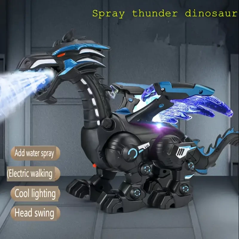 Walking Spray Dinosaur with Sound & Light Show – Assembly Dragon Toy