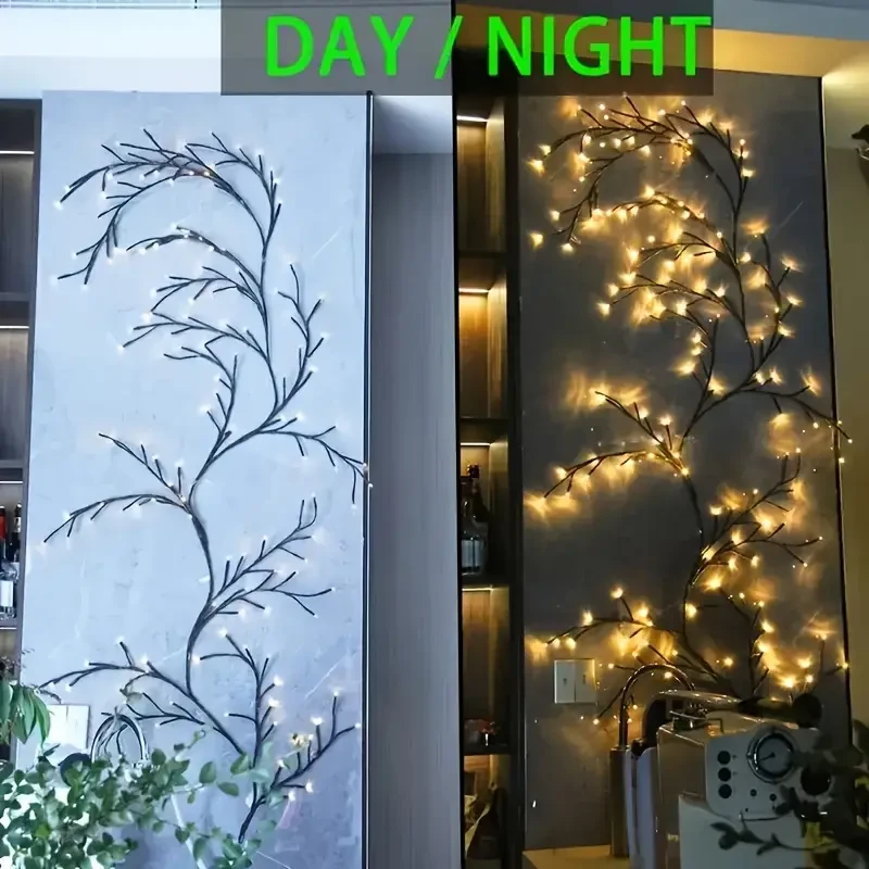 USB-Powered Willow Branch LED Wall Decor – 96 Lights