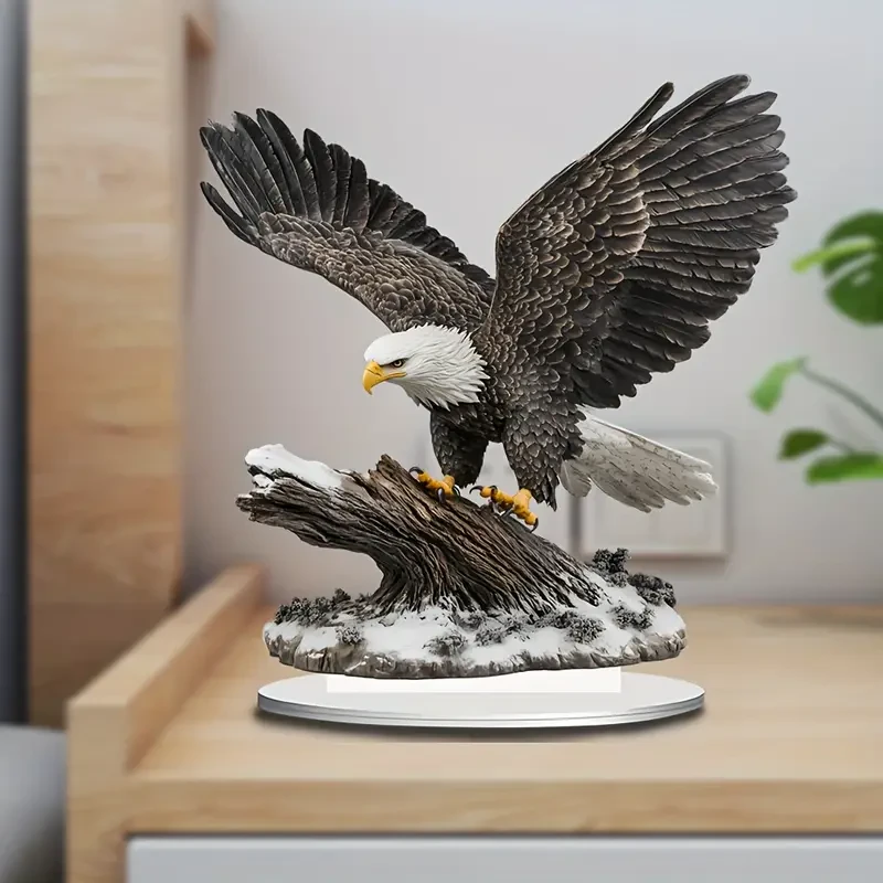 Eagle Sun Catcher with Spreading Wings – Acrylic Desk Decor (19.99cm)