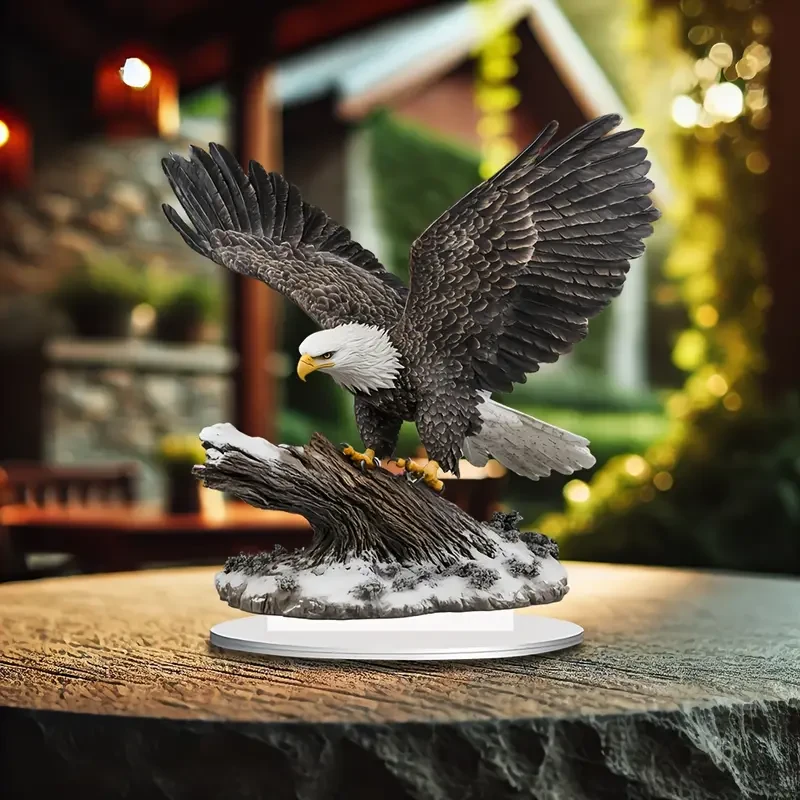 Eagle Sun Catcher with Spreading Wings – Acrylic Desk Decor (19.99cm)