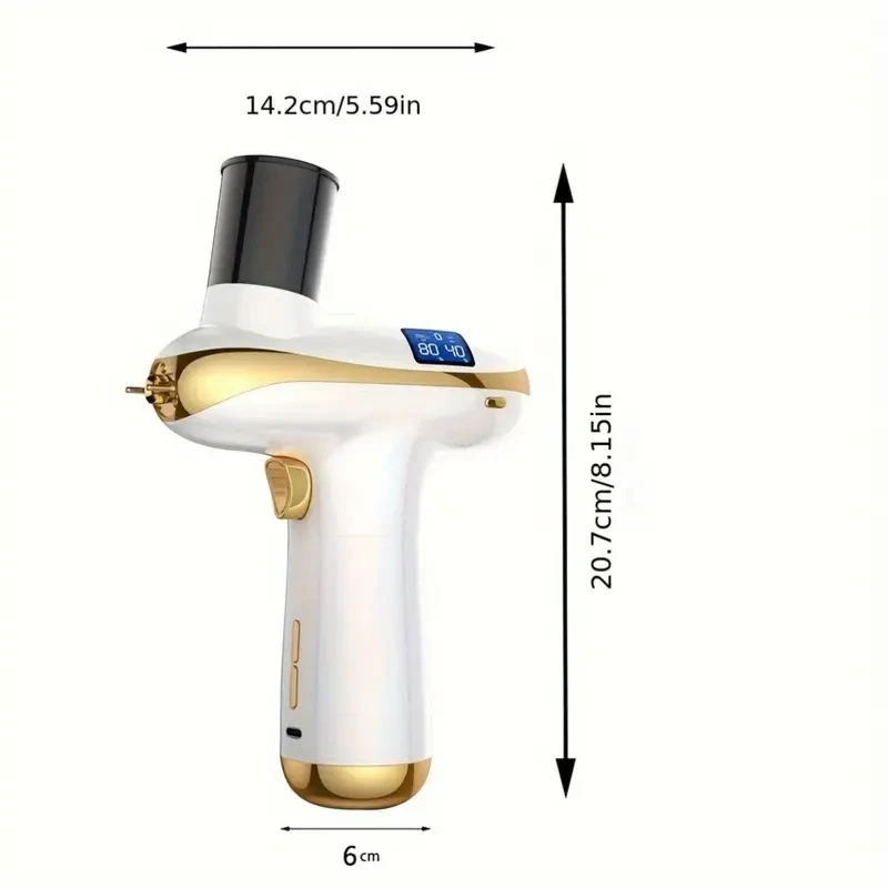 USB Rechargeable Nano High-Pressure Facial Hydration Spray Device with Blue & Red LED Skin Care, 1000mAh Lithium Polymer Battery, ≤36V Handheld Portable Skin Moisturizer and Tester