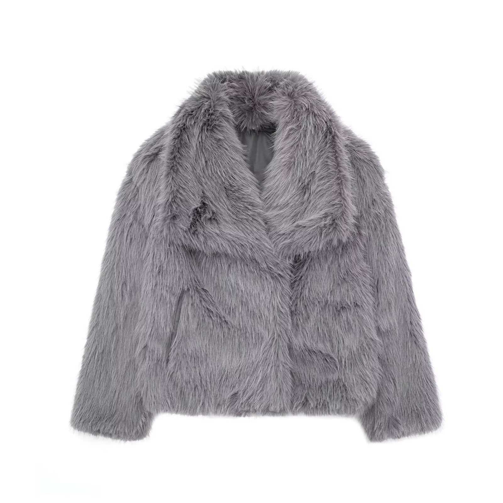 Winter Plush Thicken Lapel Coat - Women’s Casual Long Sleeve Outerwear