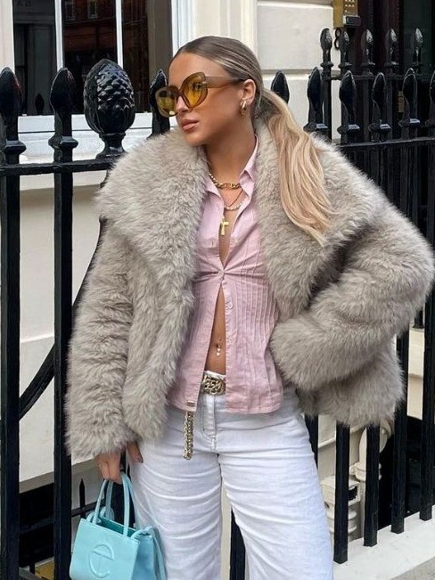 Winter Plush Thicken Lapel Coat - Women’s Casual Long Sleeve Outerwear