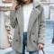 Women’s Loose Lapel Fluffy Coat – Button Jacket Cardigan for Winter