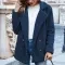 Women’s Loose Lapel Fluffy Coat – Button Jacket Cardigan for Winter