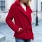 Women’s Loose Lapel Fluffy Coat – Button Jacket Cardigan for Winter
