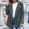 Women’s Loose Lapel Fluffy Coat – Button Jacket Cardigan for Winter