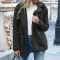 Women’s Loose Lapel Fluffy Coat – Button Jacket Cardigan for Winter