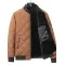 Men’s Rhombic-Sewing Cotton Coat – Thickened Winter Baseball Jacket with Casual Solid Color Design