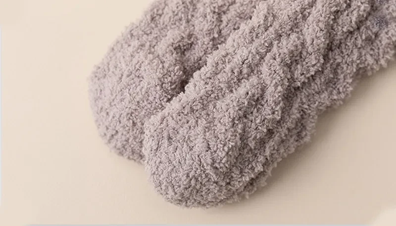 Winter Warm Fuzzy Coral Fleece Socks – Thick Velvet Home Sleeping Floor Socks for Men & Women
