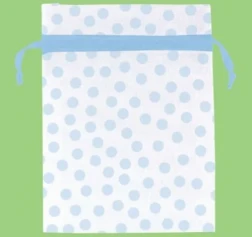 Organza Bags - Blue Dots - Pack of 12
