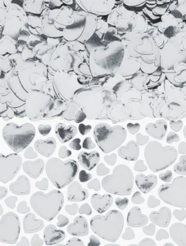 Hearts Confetti -Silver