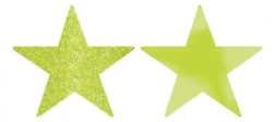 Solid Star Cutouts Foil & Glitter - Kiwi (5 units) - Pack of 5