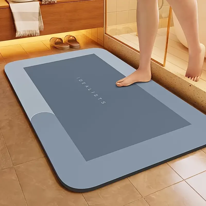 Ultra-Absorbent Diatomaceous Earth Quick-Dry Bath Mat – Non-Slip & Soft