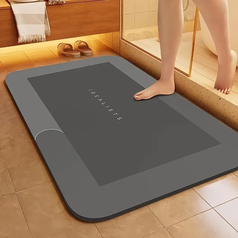Ultra-Absorbent Diatomaceous Earth Quick-Dry Bath Mat – Non-Slip & Soft