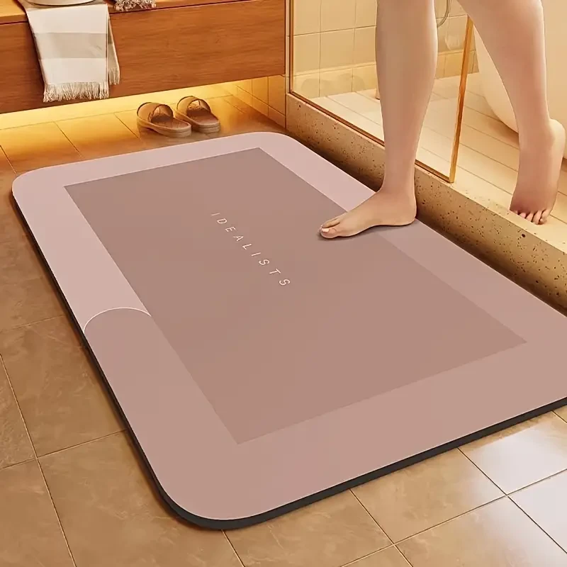Ultra-Absorbent Diatomaceous Earth Quick-Dry Bath Mat – Non-Slip & Soft