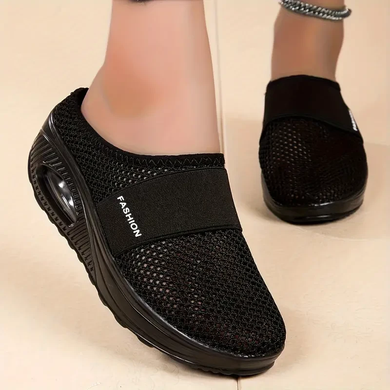 Women's Air Cushion Mesh Mule Sandals – Breathable & Lightweight