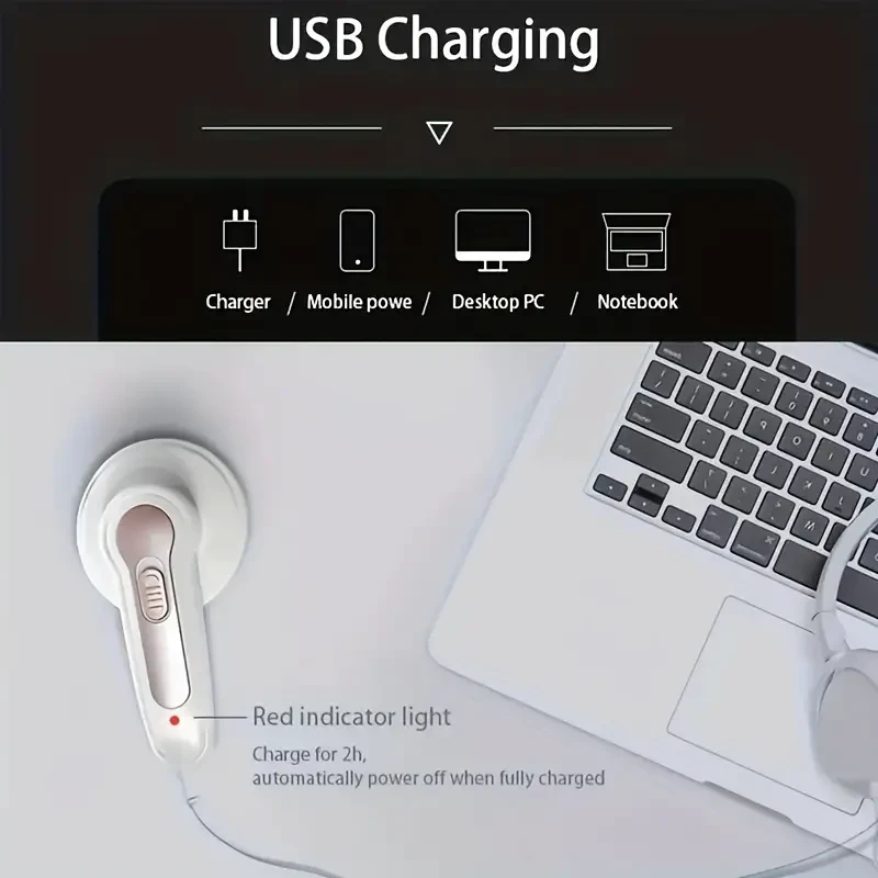 USB Rechargeable Electric Fabric Shaver – Portable Lint Remover for Clothes & Sweaters
