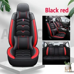 Universal Faux Leather Car Seat Cover Set – All-Season, Full Surround for 5-Seaters