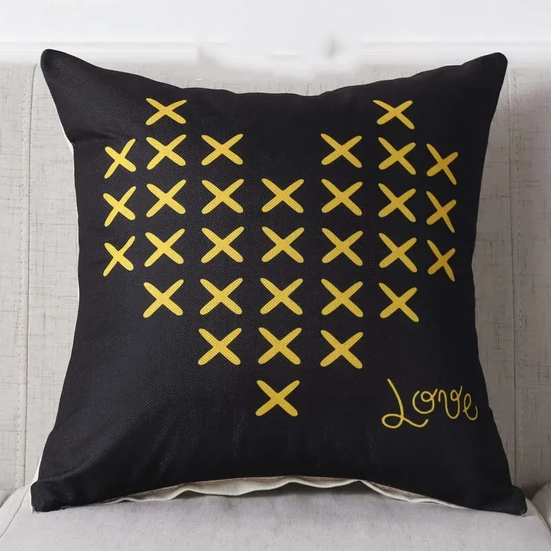 Geometric Retrotype Pillow Pillowcase