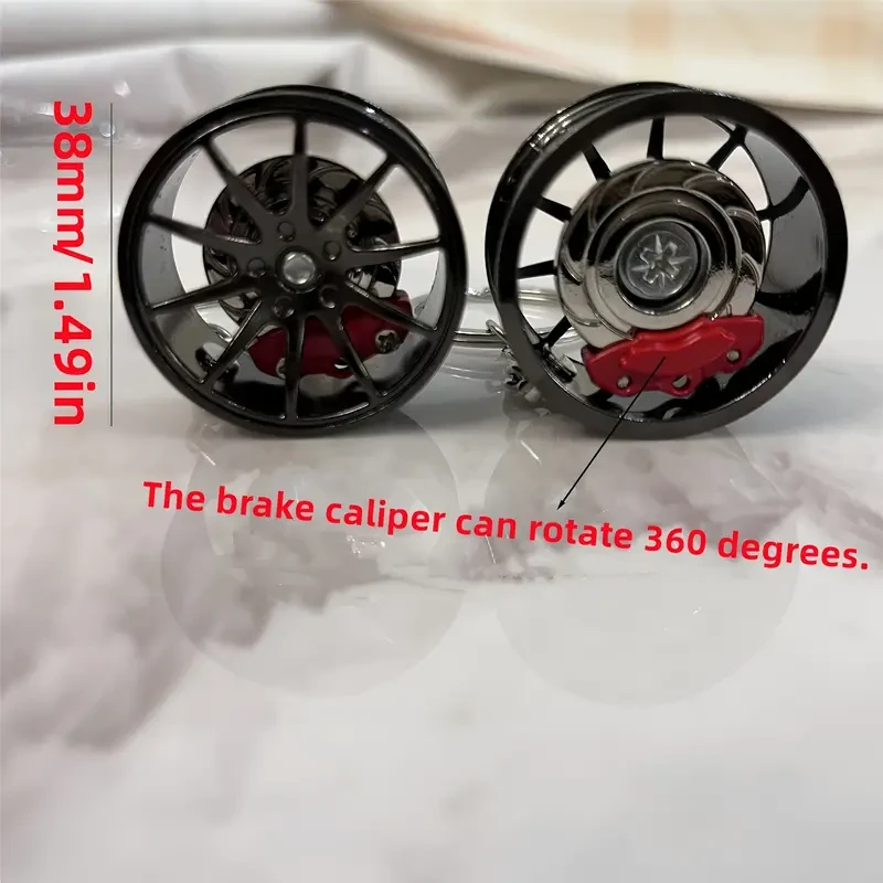 Brake 360° Rotating Car Keychain Pendant