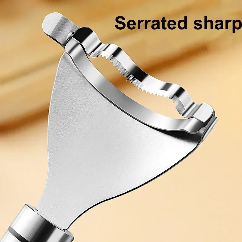Stainless Steel Serrated Corn Peeler – Efficient Corn Shaver, Thresher & Multi-Functional Kitchen Gadget