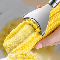 Stainless Steel Serrated Corn Peeler – Efficient Corn Shaver, Thresher & Multi-Functional Kitchen Gadget
