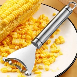 Stainless Steel Serrated Corn Peeler – Efficient Corn Shaver, Thresher & Multi-Functional Kitchen Gadget