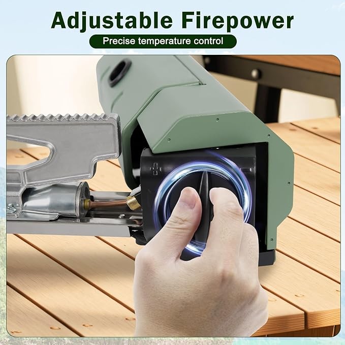 Orifesio Foldable 2600W Camping Stove – Portable Butane Stove with Windshield & Storage Bag for Camping, Hiking & Travel