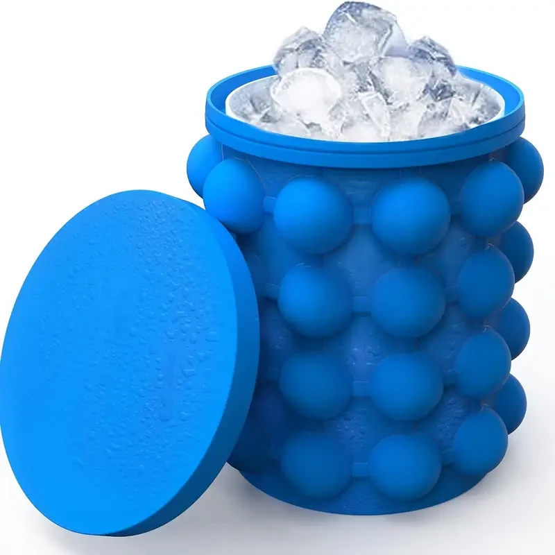Ice Cube Mold Ice Trays, Large Silicone Ice Bucket Ice Cube Maker
