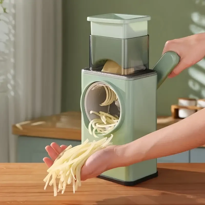 Vegetable Cutter Slicer Graters Chopper Kitchen Vegetable Foods Manual Rotary Drum Grater Chopper Slicer Fruit Cutter