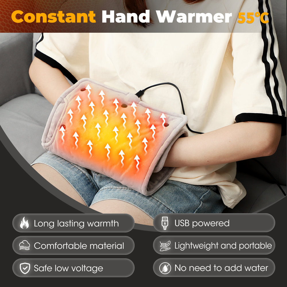 Portable Electric Hand Warmer Heating Pad – Constant Temperature Heated Blanket & Long-Lasting Warmth Mat