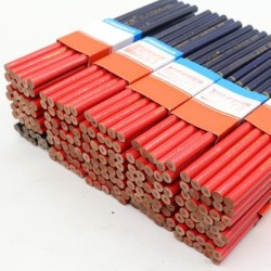 Red And Blue Two-color Carpenter's Pencil Round Marking Pen Engineering Wooden Pen