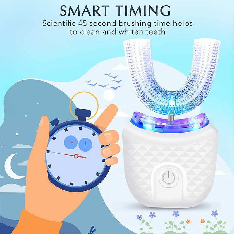 U-Shaped Ultrasonic Children’s Electric Toothbrush – 360° Whitening Silicone Automatic Toothbrush