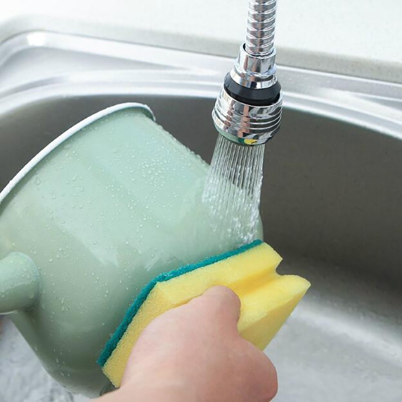 360° Adjustable Kitchen Faucet Extender – Dual Mode Water-Saving Pressurized Filter Sprayer