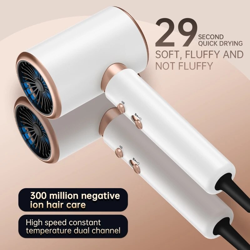 High-Speed Electric Hair Dryer – Low Noise, Constant Temperature, Quick-Drying
