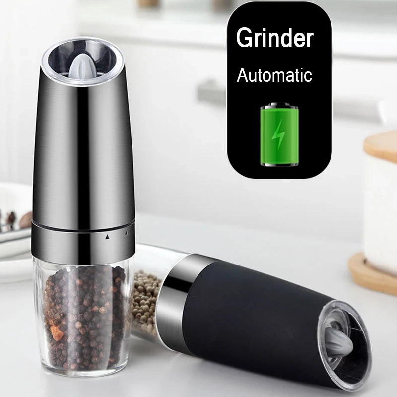 Electric Automatic Pepper and Salt Grinder with LED Light