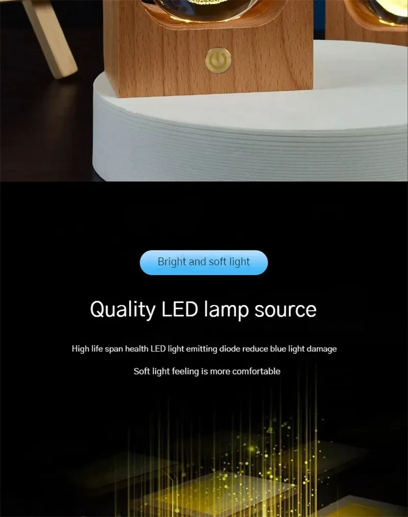 Beech Crystal Ball Night Light 3D Laser