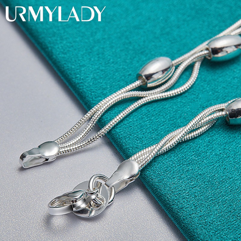 925 Sterling Silver Bead Bracelet – Fashion Chain for Women’s