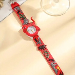 Kids 3D Dinosaur Quartz Watch – Cartoon Silicone Student Watch