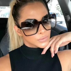 Women's Oversize Gradient Lens Sunglasses