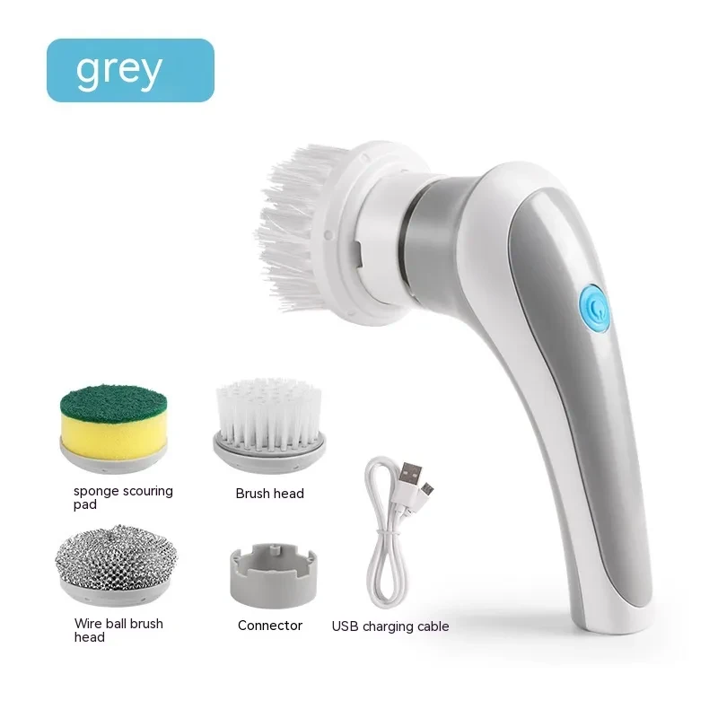 4 In 1 Spinning Scrubber Handheld Electric Cordless Cleaning Brush