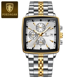POEDAGAR Luxury Square Men’s Sports Watch