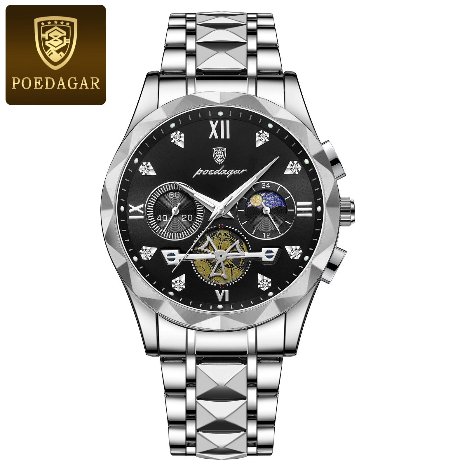 POEDAGAR Luxury Men’s Quartz Chronograph Watch